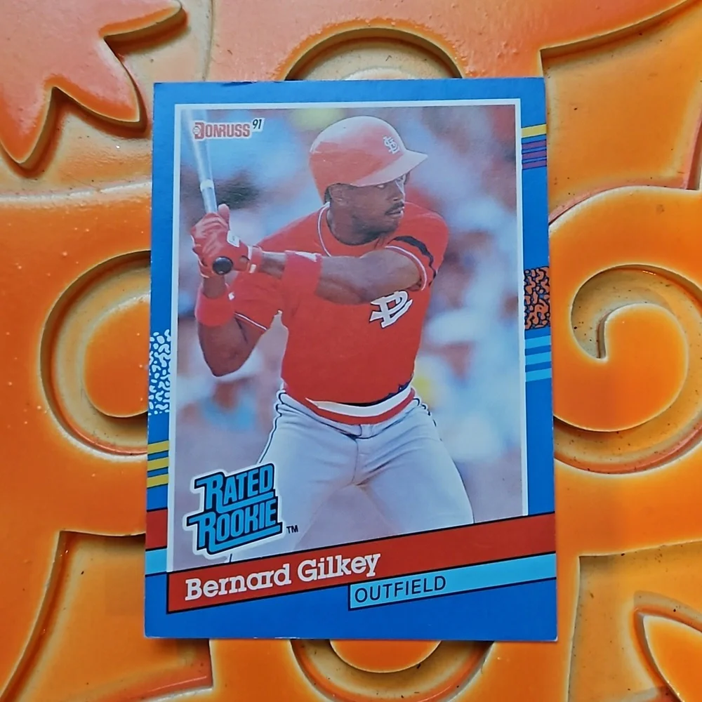1991 Donruss Saint Louis Cardinals Bernard Gilkey Rookie Card #30 with Error